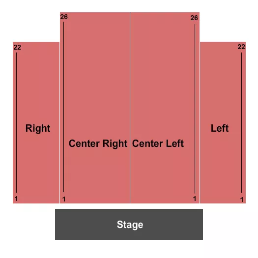 seating chart for Revere High School Auditorium - End Stage - eventticketscenter.com